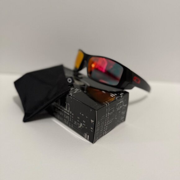 Oakley GASCAN Black Matte Frame OO9014 Ruby Iridium Lenses - Picture 5 of 7